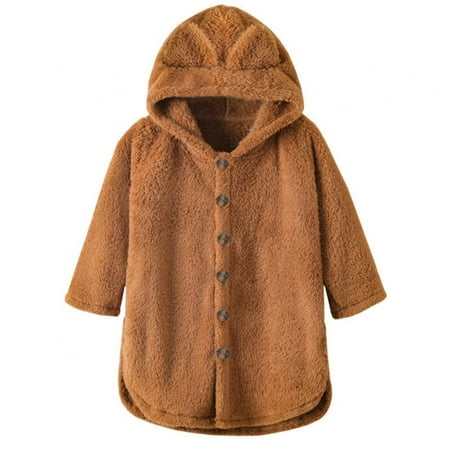 BULLPIANO Toddler Baby Boys Girls Sherpa Fleece Open Front Coat Long Sleeve Solid Color Button Warm Hooded Outwear
BULLPIANO Toddler Baby Boys Girls Sherpa Fleece Open Front Coat Long Sleeve Solid Color Button Warm Hooded Outwear