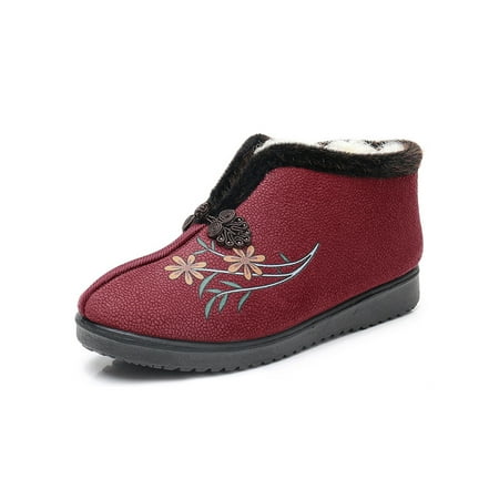 Frontwalk Women Snow Boots Non-slip Winter Boot Plush Lined Warm Ankle Booties Cold Weather Lightweight Comfort Shoes Womens Slip On Bootie Red 7.5
Frontwalk Women Snow Boots Non-slip Winter Boot Plush Lined Warm Ankle Booties Cold Weather Lightweight Comfort Shoes Womens Slip On Bootie Red 7.5