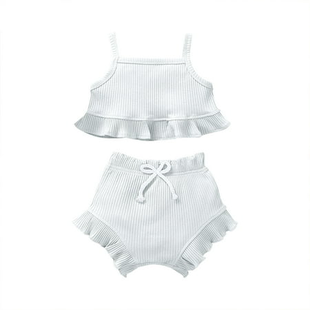 Fesfesfes Toddler Baby Girls Solid Color Sling Cotton Clothes Comfortable Tow-piece Suit
Fesfesfes Toddler Baby Girls Solid Color Sling Cotton Clothes Comfortable Tow-piece Suit