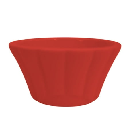 Floral Ramekin 4 Oz. Red 3-1/2 Dia. X 1-1/2 H Porcelain Red Pack of 8