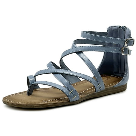 Ollio Women s Shoes Gladiator Strap Flat Zori Sandal M1052