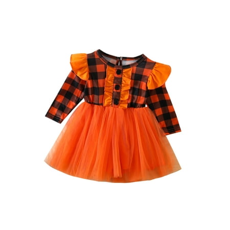 Bagilaanoe Toddler Baby Girl Halloween/Christmas Dress Plaid Print Ruffle Long Sleeve A-line Princess Dresses 6M 12M 18M 24M 3T 4T Kid Fall Patchwork Tulle Skirt
Bagilaanoe Toddler Baby Girl Halloween/Christmas Dress Plaid Print Ruffle Long Sleeve A-line Princess Dresses 6M 12M 18M 24M 3T 4T Kid Fall Patchwork Tulle Skirt