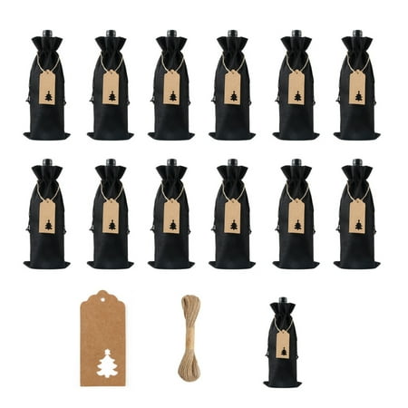 12PCS 13.78*5.9 Inch Burlap Wine Bottle Bags with Tag & String Wine Bottle Covers Bags Drawstring Gift Bags for Christmas and Birthday Parties
12PCS 13.78*5.9 Inch Burlap Wine Bottle Bags with Tag & String Wine Bottle Covers Bags Drawstring Gift Bags for Christmas and Birthday Parties