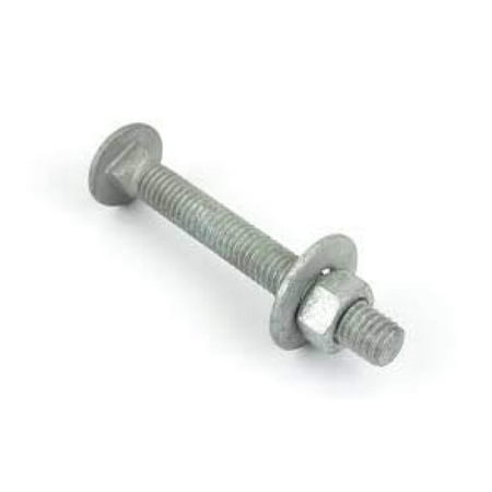 1/2 -13 x 9-1/2 Hot Dipped Galvanized Carriage Bolt W/Nuts & Flat Washers Quantity 25 - by XingBack
1/2 -13 x 9-1/2 Hot Dipped Galvanized Carriage Bolt W/Nuts & Flat Washers Quantity 25 - by XingBack