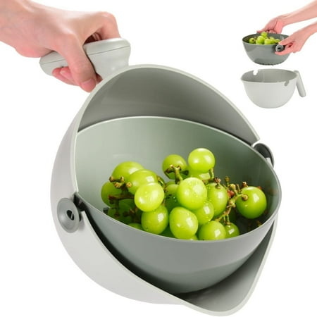 PEACNNG 2 In 1 Vegetable Strainer Rotatable Food Colander for Fruits Vegetables Washing Kitchen Plastic Storage Basket Double Drain Cleaning Bowl Strainers Bowls (Light Green)
PEACNNG 2 In 1 Vegetable Strainer Rotatable Food Colander for Fruits Vegetables Washing Kitchen Plastic Storage Basket Double Drain Cleaning Bowl Strainers Bowls (Light Green)