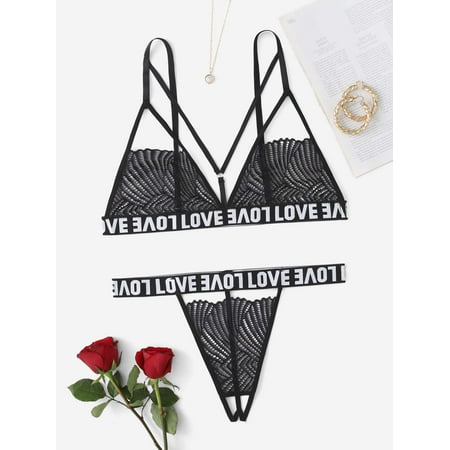Black Romantic Women s Plus Letter Tape Cut out Lace Lingerie Set 2022 2XL(16) Y061D
Black Romantic Women s Plus Letter Tape Cut out Lace Lingerie Set 2022 2XL(16) Y061D