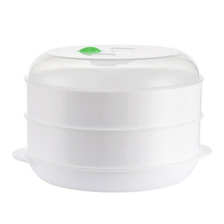 1pc Microwave Oven Steamer Round Steam Rack Microwave Oven Steamer Container