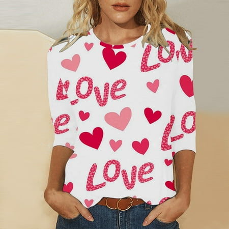 Zedker Womens Blouses Long Sleeve Tshirts Shirts for Women Women Casual Print Valentine s Day Loose Long Sleeve Crew Neck Tops
Zedker Womens Blouses Long Sleeve Tshirts Shirts for Women Women Casual Print Valentine s Day Loose Long Sleeve Crew Neck Tops