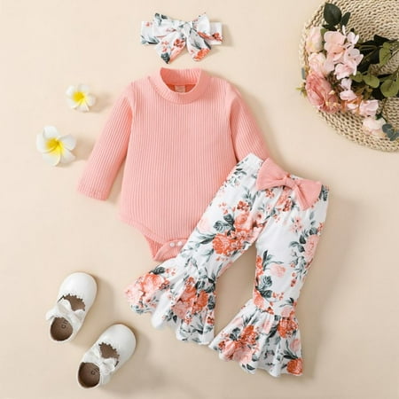 Uccdo 3Pcs Newborn Baby Girls Clothes Cute Print Romper+Flare Lone Pants Legging+Headband Set 0-18 Months
Uccdo 3Pcs Newborn Baby Girls Clothes Cute Print Romper+Flare Lone Pants Legging+Headband Set 0-18 Months