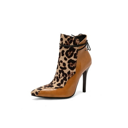 SIMANLAN Womens Fashion Stiletto Boots Leopard Print Ankle Boot Office Comfort Side Zip Brown 6.5
SIMANLAN Womens Fashion Stiletto Boots Leopard Print Ankle Boot Office Comfort Side Zip Brown 6.5