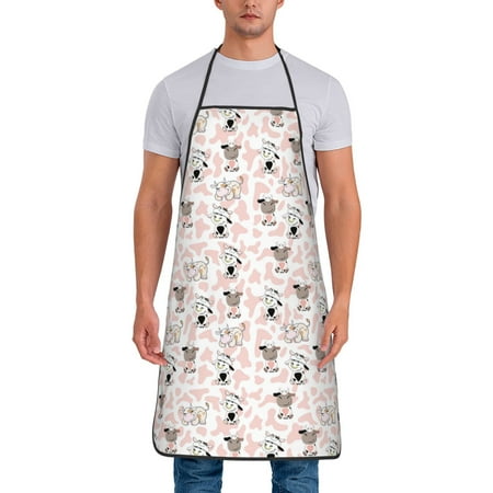 Uemuo Cute Cartoon Cows Printed Bib Apron Adjustable Water and Oil Resistant Cooking Kitchen Chef Apron for Women Men
Uemuo Cute Cartoon Cows Printed Bib Apron Adjustable Water and Oil Resistant Cooking Kitchen Chef Apron for Women Men