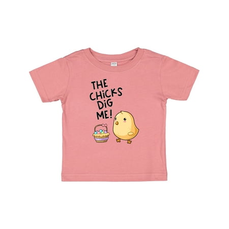 Inktastic The Chicks Dig Me Easter Baby Chick with Basket and Eggs Gift Baby Boy or Baby Girl T-Shirt
Inktastic The Chicks Dig Me Easter Baby Chick with Basket and Eggs Gift Baby Boy or Baby Girl T-Shirt