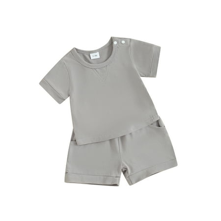 Bslissey 3M 6M 12M 18M 24M Baby Girls Boys Summer Clothes Solid Color Short Sleeve T-shirt + Elastic Waist Shorts 2Pcs Outfits Infant Toddler Casual Short Pants Set
Bslissey 3M 6M 12M 18M 24M Baby Girls Boys Summer Clothes Solid Color Short Sleeve T-shirt + Elastic Waist Shorts 2Pcs Outfits Infant Toddler Casual Short Pants Set