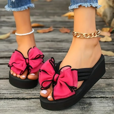 Bowknot Elegance: Stylish Non-slip Platform Wedge Flip Flops for Chic Summer Comfort & Beach Wear
Bowknot Elegance: Stylish Non-slip Platform Wedge Flip Flops for Chic Summer Comfort & Beach Wear
