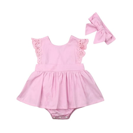 Infant Baby Girl Ruffle Floral Princess Romper Bodysuit Tutu Lace Dress Summer Clothes Outfit Jumpsuit with Headband
Infant Baby Girl Ruffle Floral Princess Romper Bodysuit Tutu Lace Dress Summer Clothes Outfit Jumpsuit with Headband