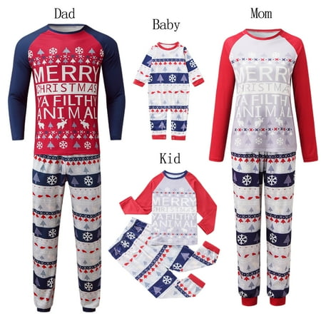 Family Christmas Pajamas PJS Matching Set Adult Kids Baby