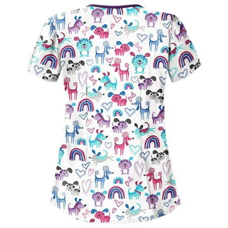 Moocorvic Scrub Tops for Women Short Sleeve Tops Working Uniform Valentine s Day Nurse Scrubs Cute Heart Printed Pocket O-Neck Blouse
Moocorvic Scrub Tops for Women Short Sleeve Tops Working Uniform Valentine s Day Nurse Scrubs Cute Heart Printed Pocket O-Neck Blouse
