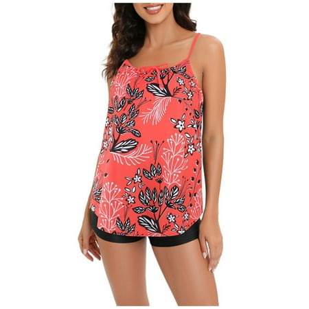 Swimsuit women Women s Split With Chest Pad No Steel Bra Swimsuit Printed Swimsuit CHMORA
