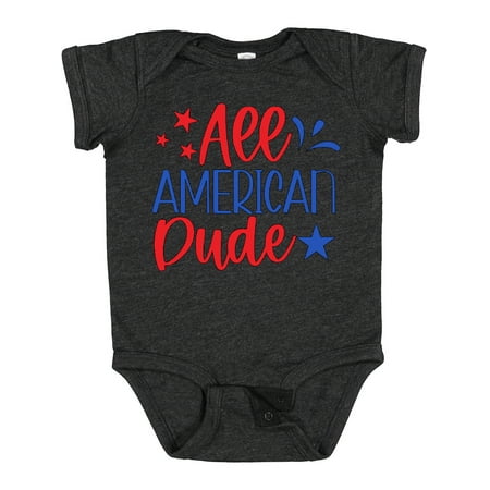 Inktastic 4th of July All-American Dude with Stars Gift Baby Boy Bodysuit