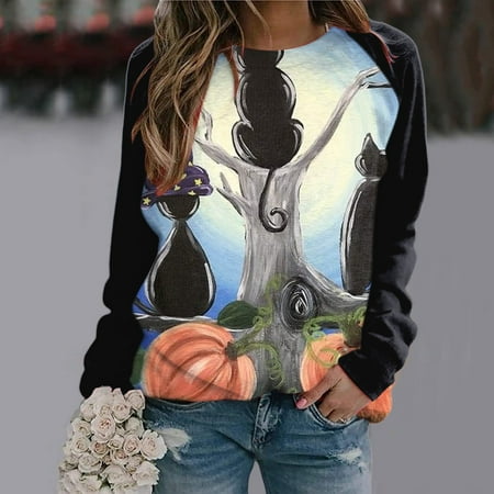 jsaierl Womens Sweatshirt Long Sleeve Funny Graphic Pullover Halloween Sweatshirt Crewneck Plus Size Tops for Women Lightweight Sweatshirts for Teen Girls
jsaierl Womens Sweatshirt Long Sleeve Funny Graphic Pullover Halloween Sweatshirt Crewneck Plus Size Tops for Women Lightweight Sweatshirts for Teen Girls