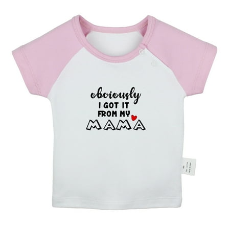 Obviously Got it From My Mama Funny T shirt For Baby Newborn Babies T-shirts Infant Tops 0-24M Kids Graphic Tees Clothing (Short Pink Raglan T-shirt 12-18 Months)
Obviously Got it From My Mama Funny T shirt For Baby Newborn Babies T-shirts Infant Tops 0-24M Kids Graphic Tees Clothing (Short Pink Raglan T-shirt 12-18 Months)