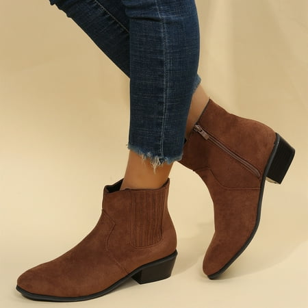 Juebong Christmas Deals Winter new warm women s shoes thick heel zipper ankle boots 7.5 Brown
Juebong Christmas Deals Winter new warm women s shoes thick heel zipper ankle boots 7.5 Brown