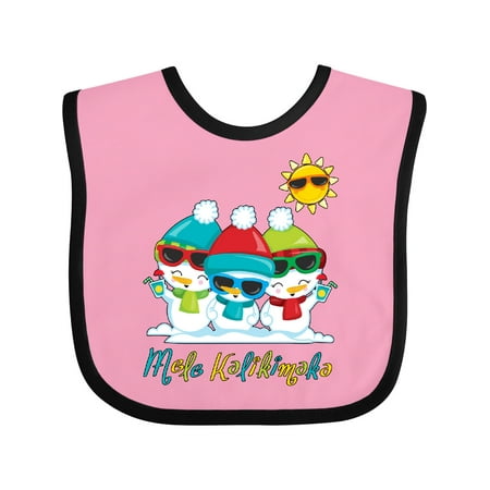 Inktastic Mele Kalikimaka Gift Baby Boy or Baby Girl Bib