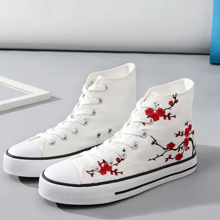 Women‘s Floral Print High Top Canvas Shoes Round Toe Non-slip Skate Shoes Casual Sneakers
Women‘s Floral Print High Top Canvas Shoes Round Toe Non-slip Skate Shoes Casual Sneakers