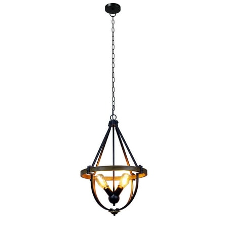 Radiance Goods Farmhouse-Style Two-Toned 4 Light Pendant 20 Wide