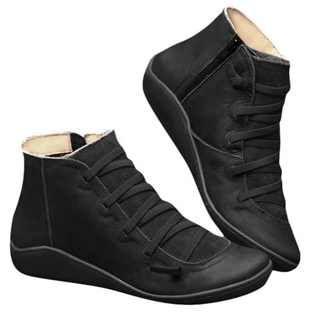 Stamzod Clearance Women Winter Snow Boots PU Leather Ankle Boots Spring Flat Shoes Woman Short Brown for Women Lace Up
Stamzod Clearance Women Winter Snow Boots PU Leather Ankle Boots Spring Flat Shoes Woman Short Brown for Women Lace Up