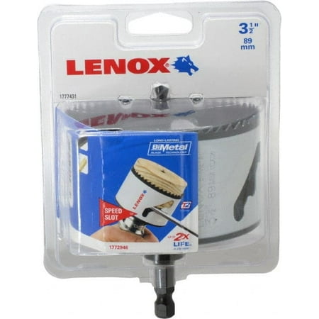 Lenox 3-1/2 Diam 1-1/2 Cutting Depth Hole Saw Bi-Metal Saw Toothed Edge