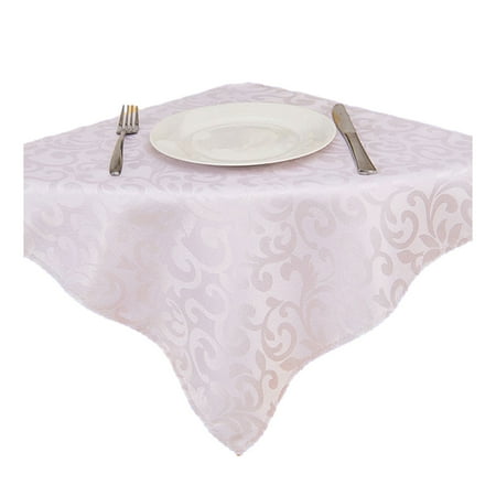 Table Napkins Damask Jacquard Cloth Napkins Waterproof Spillproof Polyester Fabric Napkins Set of 10 48*48cm - white