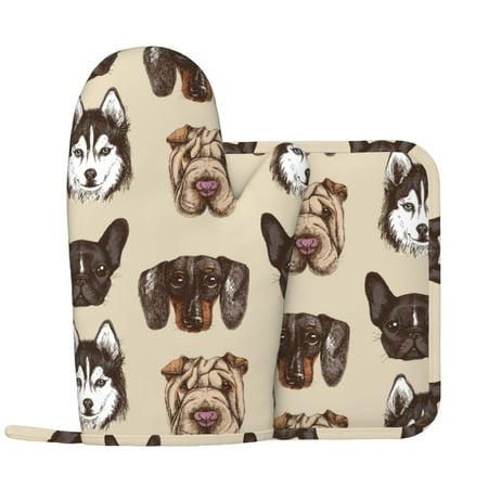 cool Dog Puppy Oven Mitts and Pot Holders Sets with 1 Non-Slip Left Silicone Oven Mitts and 1 Heatproof Insulated Hot Pads for Kitchen Use in Cooking Baking Grilling
cool Dog Puppy Oven Mitts and Pot Holders Sets with 1 Non-Slip Left Silicone Oven Mitts and 1 Heatproof Insulated Hot Pads for Kitchen Use in Cooking Baking Grilling
