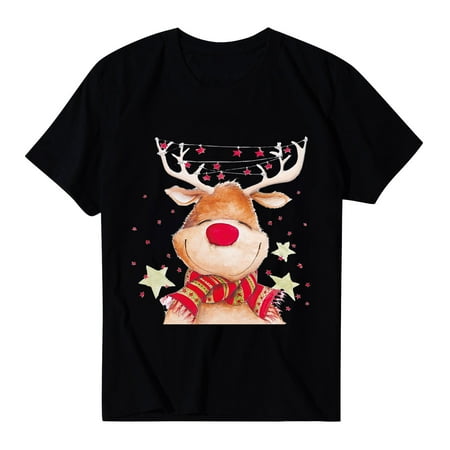 Long Sleeve Shirts for Women Womens Long Sleeve Tops Women Men Crew Neck Short Sleeve Merry Christmas Print Family Tops T-Shirt Blouse Workout Tops Clearance Workout Tank Tops for Women Black XL
Long Sleeve Shirts for Women Womens Long Sleeve Tops Women Men Crew Neck Short Sleeve Merry Christmas Print Family Tops T-Shirt Blouse Workout Tops Clearance Workout Tank Tops for Women Black XL