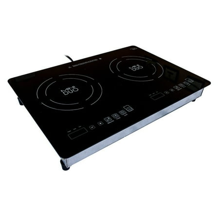 TRUE INDUCTION Mini Duo Induction Cooktop for Countertop, Portable or Drop In Use