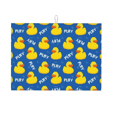 Dish Drying Mat Game Style Cute Duck Absorbent Microfiber Kitchen Mat Heat Resistant Drying Mat Kitchen Counter for Dishes Utensils Pots Pans Drainer Mats 18x24in
Dish Drying Mat Game Style Cute Duck Absorbent Microfiber Kitchen Mat Heat Resistant Drying Mat Kitchen Counter for Dishes Utensils Pots Pans Drainer Mats 18x24in