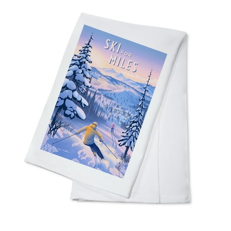 Ski for Miles Skiing (100% Cotton Tea Towel Decorative Hand Towel Kitchen and Home)
Ski for Miles Skiing (100% Cotton Tea Towel Decorative Hand Towel Kitchen and Home)