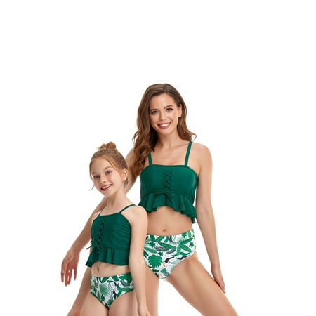 DuAnyozu Family 2Pcs Bikini Set Ruffle Top Print Panty Swimsuit High Waist Bathing Suit
DuAnyozu Family 2Pcs Bikini Set Ruffle Top Print Panty Swimsuit High Waist Bathing Suit