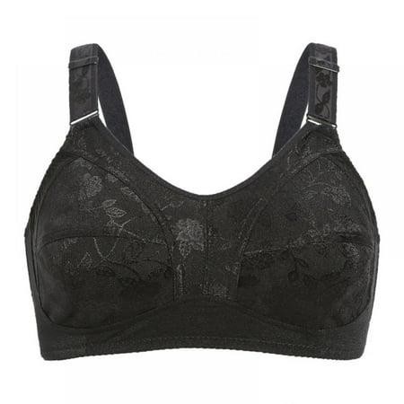 Women Bra Fashion Soft Comfortable Solid Color Wire Free Bralette Underwear Stretchy Plus Size Brassiere Gift For Mom Black 46D-44D
Women Bra Fashion Soft Comfortable Solid Color Wire Free Bralette Underwear Stretchy Plus Size Brassiere Gift For Mom Black 46D-44D