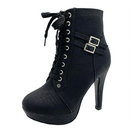 Fesfesfes Faux-Leather Boots for Women Women s Winter Synthetic Fabric Shoes Warm Round Toe High Heel Strap BuckleMedium Ankle Boots 4.5(35)
Fesfesfes Faux-Leather Boots for Women Women s Winter Synthetic Fabric Shoes Warm Round Toe High Heel Strap BuckleMedium Ankle Boots 4.5(35)