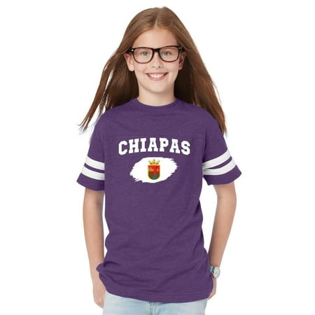 Mexico State of Chiapas Youth Unisex Football Fine Jersey Tee
