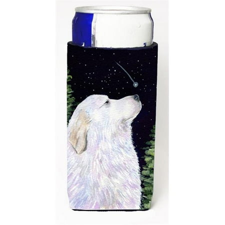 Starry Night Great Pyrenees Michelob Ultra bottle sleeves For Slim Cans - 12 oz.