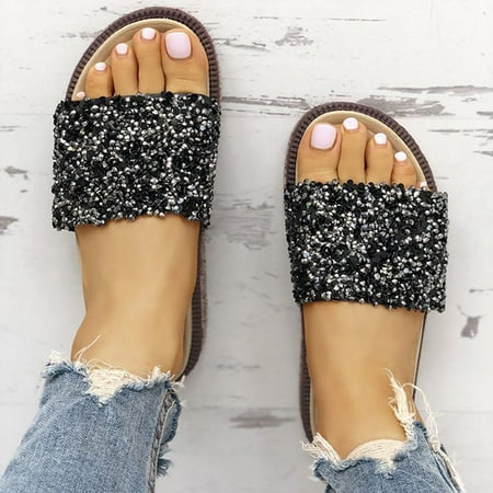 Tangnade Womens Slippers Fashion Flats Sequin Crystal Open Toe Beach Shoe Roman Slippers Sandals
Tangnade Womens Slippers Fashion Flats Sequin Crystal Open Toe Beach Shoe Roman Slippers Sandals