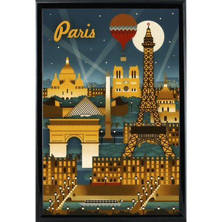 50044-LANPRE144048 Print 18"x12" by Lantern Press in a Black Metal Frame