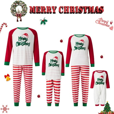 Merry Christmas Family Matching Pajamas Sets Letter Tops Striped Pants Xmas Sleepwear Holiday Loungewear Jammies Pjs Outfit
Merry Christmas Family Matching Pajamas Sets Letter Tops Striped Pants Xmas Sleepwear Holiday Loungewear Jammies Pjs Outfit
