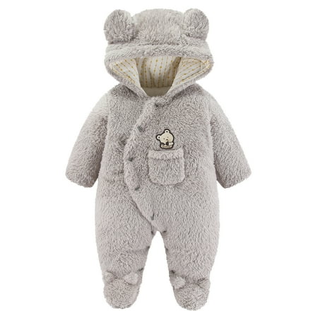 Baby Boys Girls Cartoon Bear Hooded Romper Jumpsuit Coat Fall Winter Coat Outwear For 9-12 Months
Baby Boys Girls Cartoon Bear Hooded Romper Jumpsuit Coat Fall Winter Coat Outwear For 9-12 Months