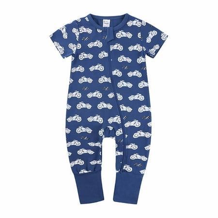 ZCFZJW Baby One Piece Footless Pajamas Cotton Short Sleeve Cute Cartoon Printing 2 Way Zipper Romper Jumpsuit Sleep and Play Outfits Set #01-Navy 6-12 Months
ZCFZJW Baby One Piece Footless Pajamas Cotton Short Sleeve Cute Cartoon Printing 2 Way Zipper Romper Jumpsuit Sleep and Play Outfits Set #01-Navy 6-12 Months