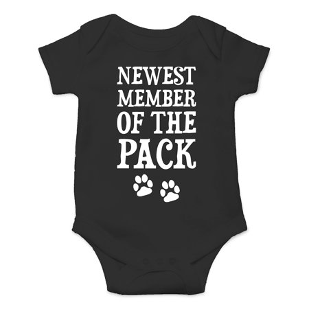 Newest Member of The Pack - Funny Cute Infant Creeper One-Piece Baby Bodysuit (Black 6 Months)
Newest Member of The Pack - Funny Cute Infant Creeper One-Piece Baby Bodysuit (Black 6 Months)
