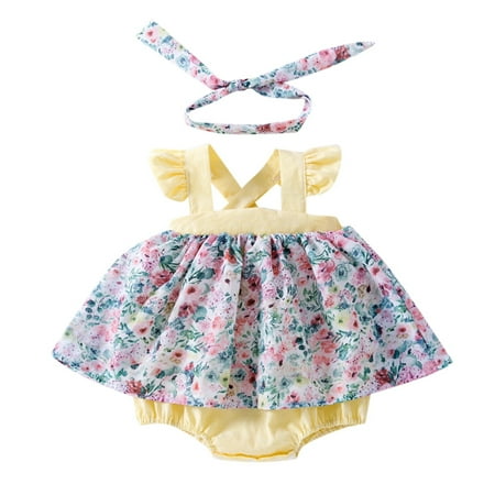 QBGSAY Toddler Girls Dress Infant Baby Spring Summer Outfits Sleeveless Dress Romper Jumpsuit Bodysuit With Headband Sweet Cute Dresses
QBGSAY Toddler Girls Dress Infant Baby Spring Summer Outfits Sleeveless Dress Romper Jumpsuit Bodysuit With Headband Sweet Cute Dresses