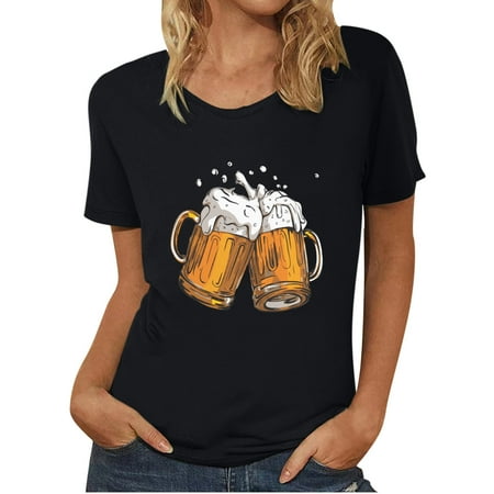 Plus Size Tops for Women Womens Shirts Women Blouse Oktoberfest Crewneck T-Shirt Summer Print Short Sleeve Pullover Men s Women s T-Shirt Tops Shirt Nursing Tank Tops Black Corset Top Black M
Plus Size Tops for Women Womens Shirts Women Blouse Oktoberfest Crewneck T-Shirt Summer Print Short Sleeve Pullover Men s Women s T-Shirt Tops Shirt Nursing Tank Tops Black Corset Top Black M